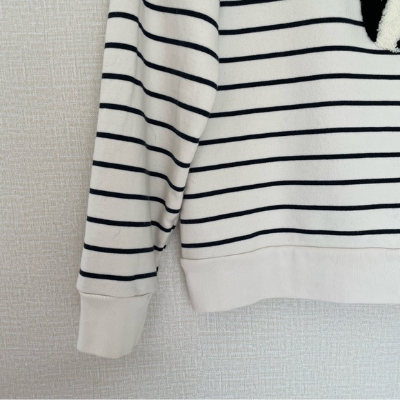 Banana Republic Striped French Terry Cloth Boston Terrier Appliqué Top, … - Picture 3 of 8